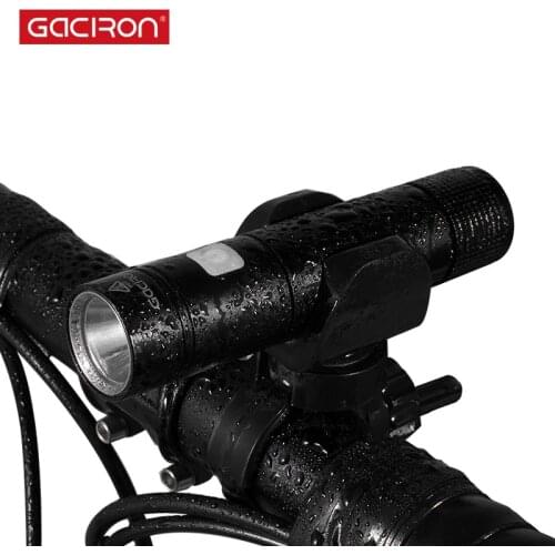 Gaciron Speed Bicycle Light Headlight Waterproof LED USB 650 Lumens Rechargeable Battery Bike Light Flashlight For Night Cycling
