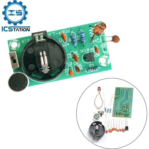 DIY Kit FM Stereo Radio Module With Microphone 88-108 MHz Frequency Modulation Wireless Receiver Board Electronics Welding Skill