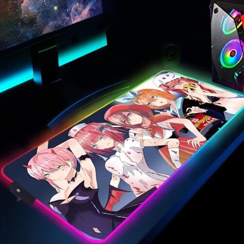 Gotoubun No Hanayome RGB Mouse Pad Gamer Plate Pads Anime Mouse Mats Xxl Gaming Pad Led Keyboards Computer Peripherals Mousepad