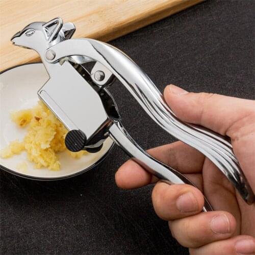 Creative Squirrel Shape Garlic Press Vegetable Tools Stainless Steel Manual Garlic Masher Household Utensils Kitchen Gadgets