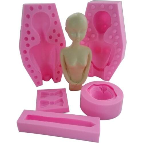 Big Woman Clamping Mold Cooking Tools Decoration Silicone Mould Fondant Sugar Bow Craft Molds Diy Cake Decorating