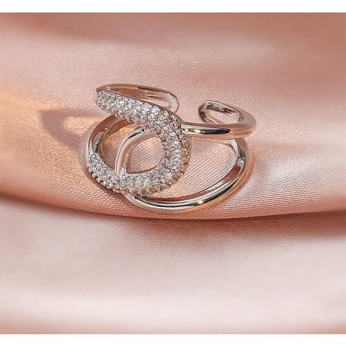 MANGOSKY New Design Beads Ring Open Adjustable Ring For Women