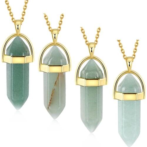 N028-D Natural Stone pendant necklace