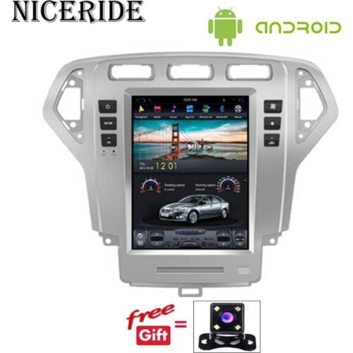 Niceride Vertical Screen Tesla Style 10.4" Car Dvd Player for Ford Mondeo 2007-2010 Car Radio Android 7.1 Gps Navigation BT Wifi