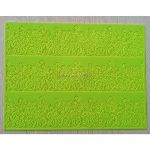 Wholesale 10Pcs/lot (CT-009-2) Sunflower Shapes Lace 100% Platinum Silicone Cake Fondant Embossing Gum Paste Decorating Tools