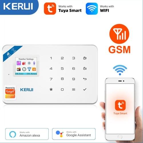 KERUI W181 Control Panel Tuya WIFI GSM Home Burglar Security Alarm System Door Window Sensor Motion Detector Fire Protection