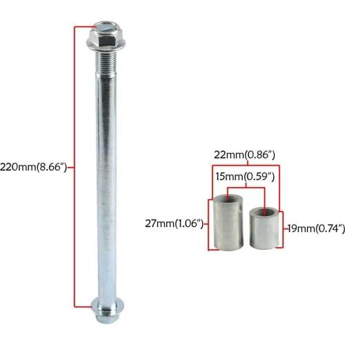 15mm 220mm Front Wheel Rim Axle for 125cc 140cc 150cc 160cc Dirt Pit Bike