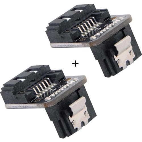 Chenyang 7Pin SATA Converter Male to Female Up 90 Degree Angled 7pin Adapter Mainboard Motherboard for Desktops SSD HDD