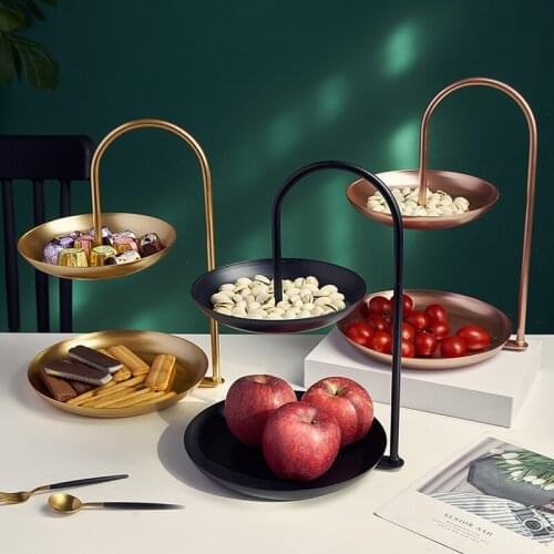 Dessert Fruit Wedding Jewelry Display Plate Sundries Organizer Nordic Double Layer Storage Tray Dressercupcake stand
