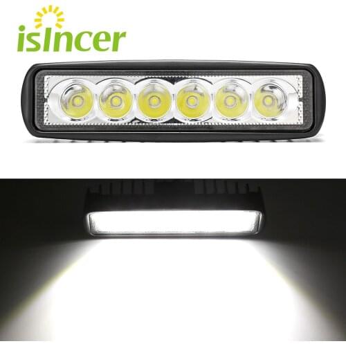 18W Floodlight Light Work LED Bar Driving Fog Lamp Offroad SUV 4WD Car Boat LED Work Light for Toyota Motorcycle Tractor Auto