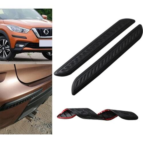 32cm/40cm Pair Car Bumper Protector Anti-collision Strips Bumper Corner Rubber Moldings Bar Guard Body Protection Universal