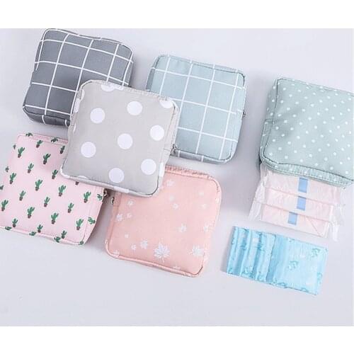 Women Girl Sanitary Pad Pouch Napkin Towel Storage Bag Credit Card Holder Coin Purse Cosmetics Headphone Case Sanitary Pouch