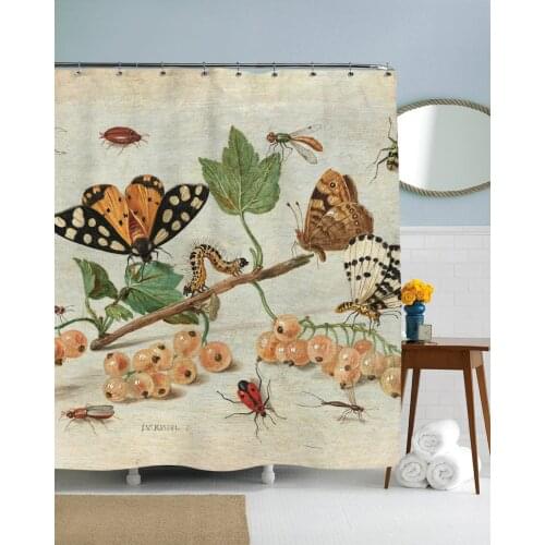Nature Theme, Bathroom Decor, Famous Artwork, Fabric Shower Curtain