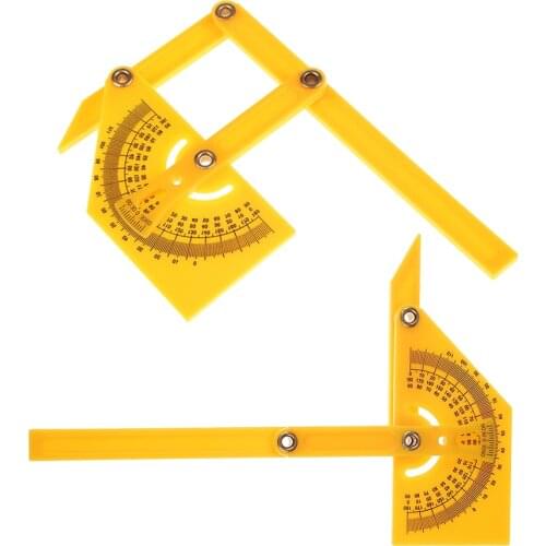 Protractor Angle Finder Precise Woodworking Measurement Tool 0° to 180° Outside Inside Angle Gauge Ruler Plastic Carpentry Tool