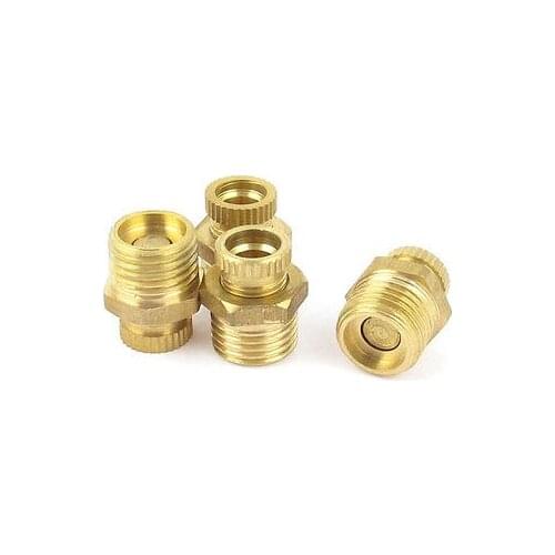 Air Compressor 13mm 1/2PT Male Thread Metal Water Drain Valve Gold Tone 4 PCS