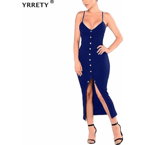 Летние платья на пуговицах YRRETY China At AliExpress