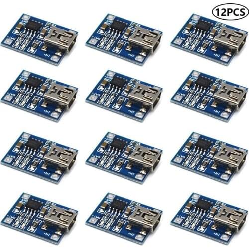12pcs/lot TP4056 Mini USB Module 1A Lipo Battery Charging Board Charger Module Lithium Battery DIY Micro Port Mike USB