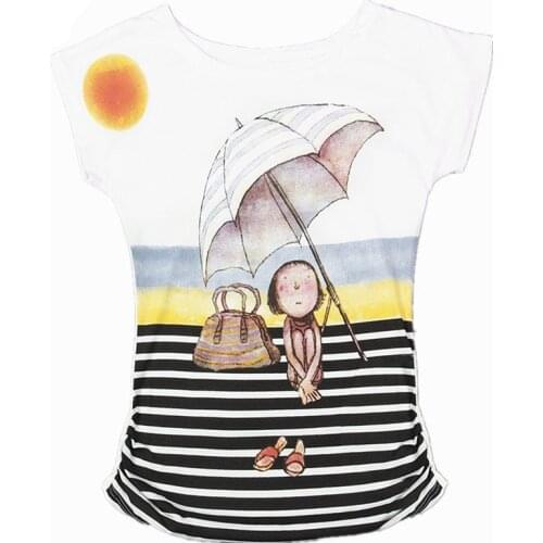 2019 Brand New Woman T-shirt White Cute Animal Printed Short Sleeve O-neck T-shirts Women Girl Summer Casual Tee Tops Clothing