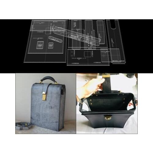 1 leather acrylic handbag, handbag pattern template, sewing pattern, leather craft tool set