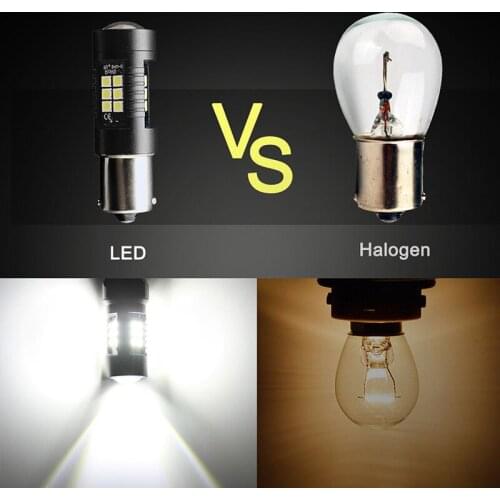 1pc 1156 BA15S P21W 21SMD LED Car Tail Backup Reverse Light Bulbs 1200Lm White