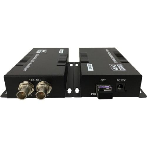 12G-SDI fiber media converter 1-ch 12G-SDI over single core fiber cable 10km 4K@60Hz