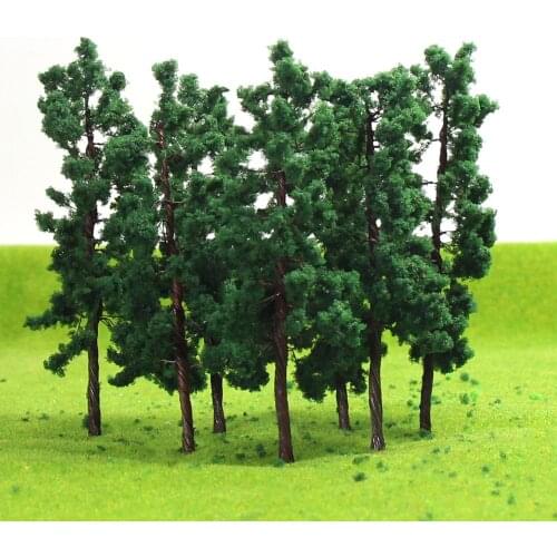 20pcs D11040 O Scale Train Layout Set Model Tower Trees 1:50 10cm