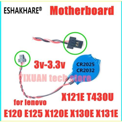 3 pieces laptop motherboard BIOS CMOS battery for Lenovo X120E X121E X131E T430U mainboard CMOS battery 2 pin 2 line wholesale
