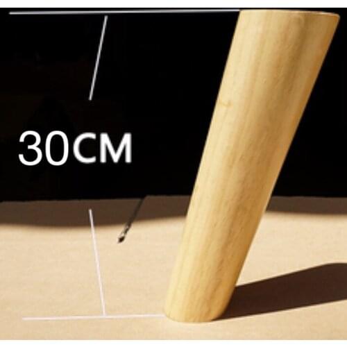4Pieces/Lot Height:30CM Diameter:3-4cm Oblique Sofa Solid Wood Legs TV Cabinet Table Foots Feet