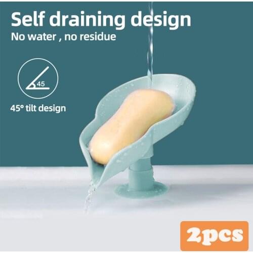 Kitchen Bathroom Accessories Gourd-shaped Soap Dish Box Soap Holder Suction Free Standing Soaps Drain Tray Portable Soaps Rack