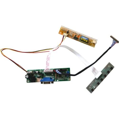 Free Shipping V.M70A VGA LCD Controller Board Kit For 14inch 1366x768 CLAA140WB01A LVDS Monitor