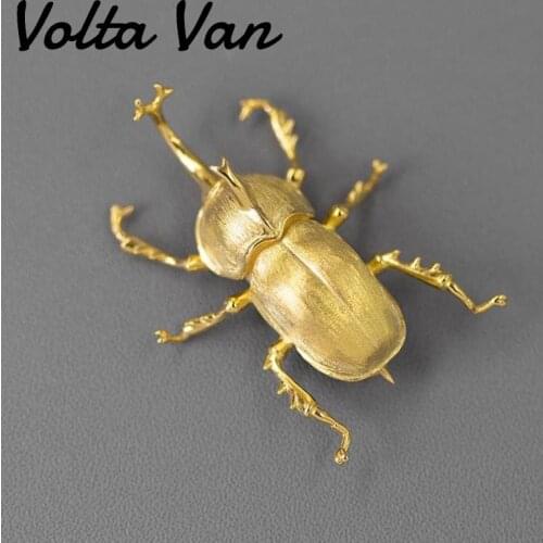 Volta Van 925 Sterling Silver Brooches Elegant 2021 New Fine Jewelry Classic Beetle Original Design Creativity Concise Brooches