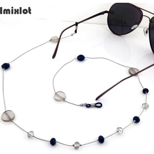 New Fashion Crystal Beaded Reading Glasses Chain for Women Metal Sunglasses Cords Eyeglass Lanyard Hold Straps Eyewear Retainer