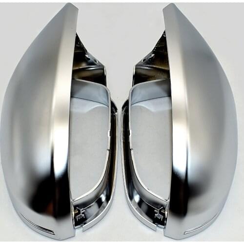 Rearview Mirror Case Full Chrome Matt Finish Door Wing Mirror Cover Cap Shell Housing For Audi A6 C7 2012-2018