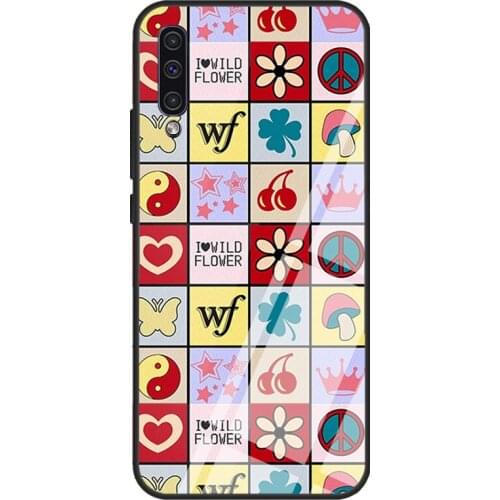 Lucky Case For Samsung A72 A71 A51 A31 A40 A50 A70 A20e A21S A12 A32 A52 Tempered Glass Cover