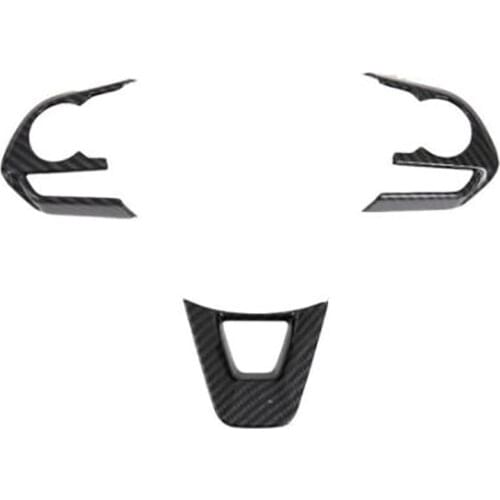 For Toyota Cross 2019-2021 Car Carbon Fiber Style Steering Wheel Button Cover Trim Decorative Frame Sticker Accessories