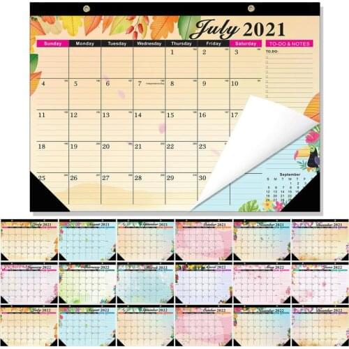 2021-2022 Monthly Desk Calendar Flower Printing - 18 Months Large Desk Calendar, July 2021 - December 2022 For Scheduling