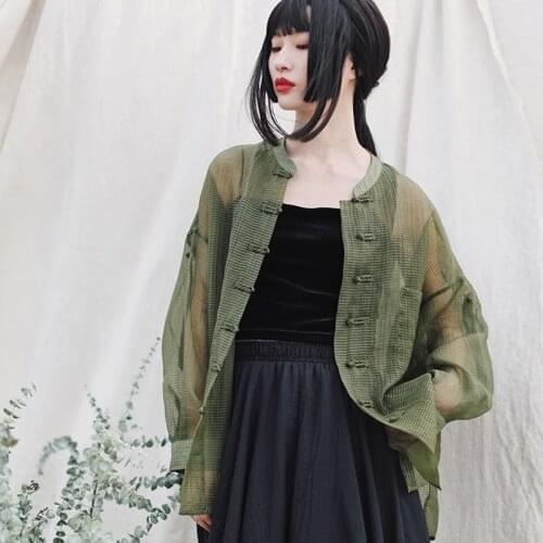 Chinese Style Harakuju Women Cardigan Summer 2021 New Female Thin Tang Suit China Tops Loose Casual Vintage Shirt Hanfu Clothing