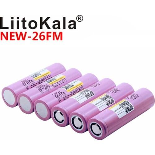 Liitokala ICR18650 - 26fm new 100% original 18650 2600 MAH lithium ion battery 3.7 V 18650 2500