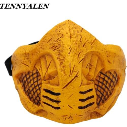 Game cosplay hot game Mortal Kombat 11 Cosplay mask Halloween party COS new style SUB-ZERO and SCORPION mask Free shipping