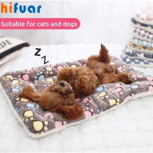 Soft Flannel Pet Mat dog Bed Winter Thicken Warm Cat Dog Blanket puppy Sleeping Cover Towel cushion for small Medium large dogs
