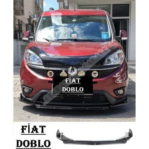 For Fıat Doblo Front Bumper Attachment Lip 2005-2020 Piano Glossy Black Splitter Diffuser Universal Spoiler Bumper Mud Flaps