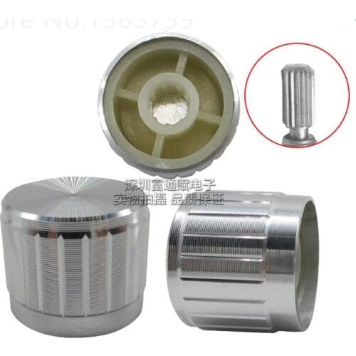 5pcs Aluminum alloy silver tangent 21*17MM flower shaft potentiometer knob volume cap