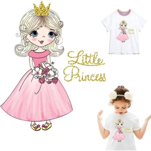 Girl Iron On Transfer Stickers DIY Heat Transfer Iron On Patches For Clothes Stripes Stickers On Clothes Parch нашивки Fabric