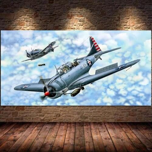 Unframed Yak 3 fighter battle monoplane fighter canvas painting classic aircraft plane posters prints wall art living room decor
