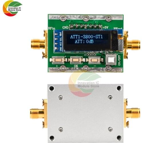 1MHZ-3800MHz Digital Programmable RF Attenuator Control 0-31dB Adjustable Step 1dB PC Controllable Mini USB 5V Power Supply