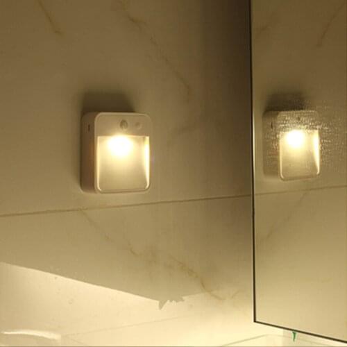 Led Night Light PIR Motion Smart Sensor Light USB Wall Lamp Battery Operated LED Cabinet Corridor Bedroom Childrens Night Light