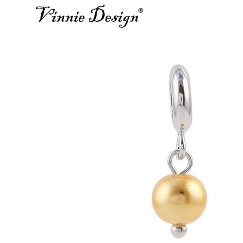 Vinnie Design Jewelry Endless Pearl Dream Charm fit for 6mm Diameter Leather Bracelets 5pcs/lot