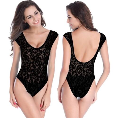 Bottom inLayer Swimwear Women Sexy Transparent Lace Swimming Suits High Cut One Piece Swimsuit Wild Female Beachwear