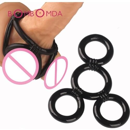 Silicone Penis Rings Cock Ring Penis Erection Delayed Ejaculation Male Masturbation Sex Toys For Men Cockring Adult Sex Products