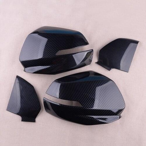 4pcs Carbon Fiber Style ABS Car Rearview Side Mirror Cover Trim fit for Chevrolet Blazer 2019 2020